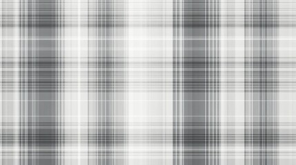 Fototapeta premium Grey Plaid Pattern with Thin Crisscrossed Lines, Elegant Design for Textiles or Digital Backgrounds, Versatile and Modern Aesthetic