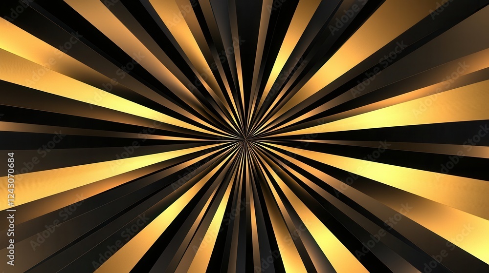 Aufkleber metallic gold starburst patterns on a deep black backdrop, featuring a transparent background for ve