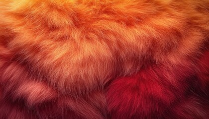 Fototapeta premium Vibrant Orange And Red Fur Texture Background