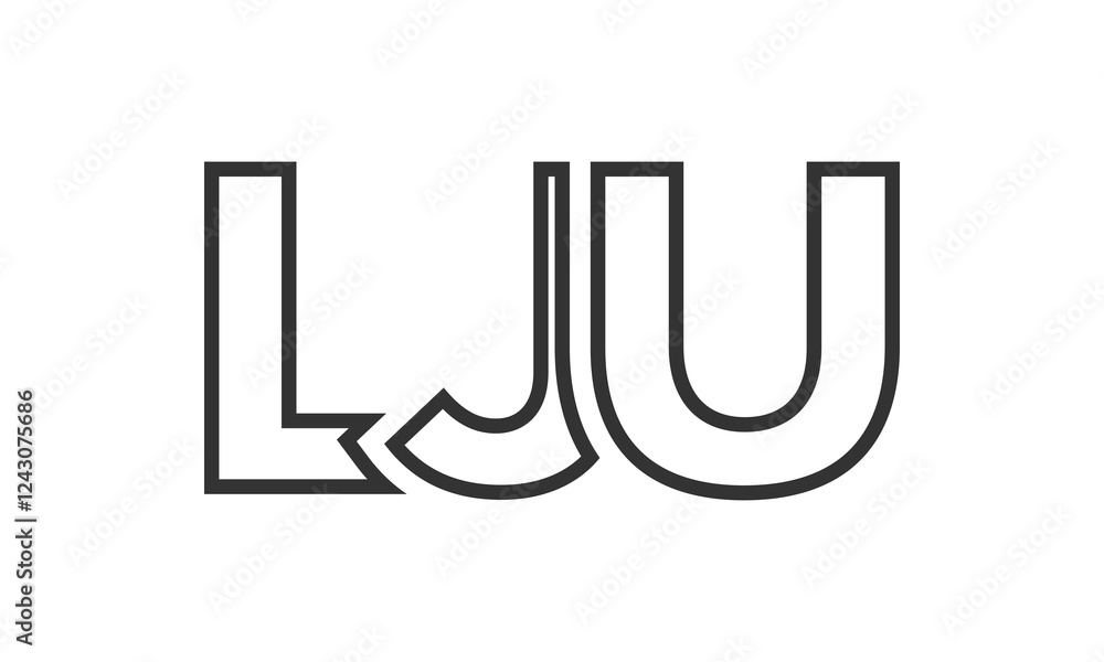 Fototapete lju logo design template with strong and modern bold text. initial based vector logotype featuring s