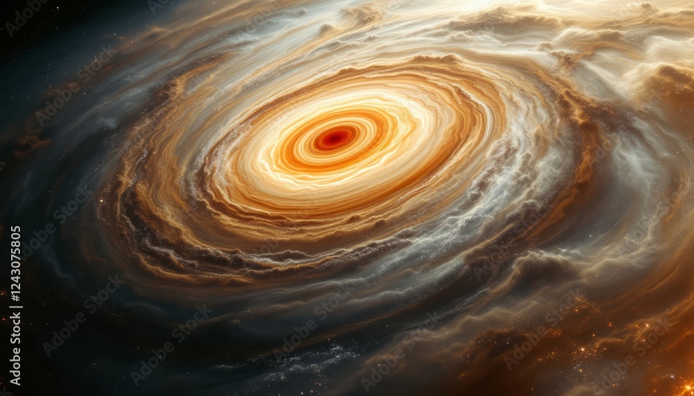 Poster mesmerizing cosmic swirl a stunning view of a galactic nebula with its vibrant colors and intricate 