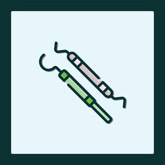 Dental Probe Icon: Modern Minimalist Design