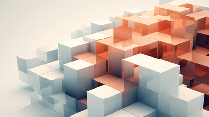 An abstract illustration representing building blocks in architecture, ideal for technology displays and presentations.

