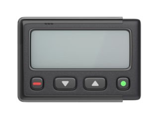 Pager isolated on transparent background, front view