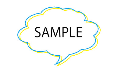 手書き風のかわいい吹き出し
