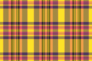 Vibrant yellow plaid pattern. Perfect for textile designs, fashion, websites, and branding.  This cheerful, seamless texture offers a retro yet modern aesthetic.