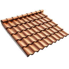 roof tiles isolated on white