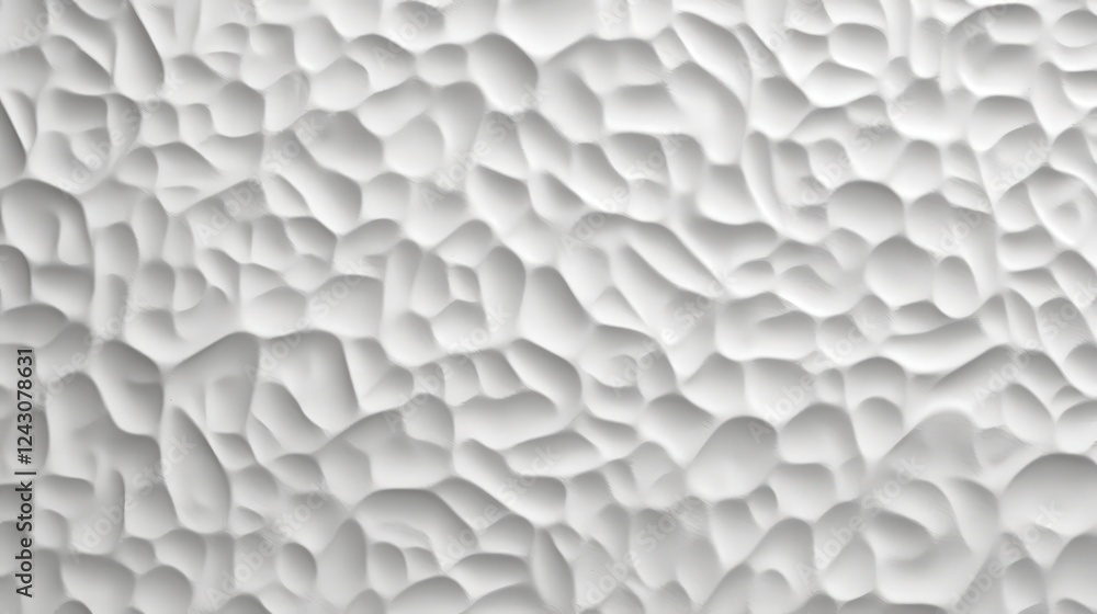Poster Abstract Background of Foam-Like Plastic Texture in Soft White Tones Showing Organic Shapes and Patterns for Creative Use in Design Projects
