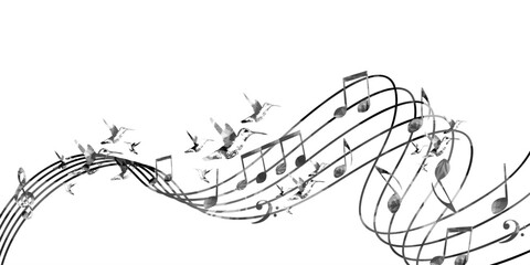 Music background with music notes vector illustration design. Artistic music festival poster, live concert events, party flyer, music notes signs and symbols