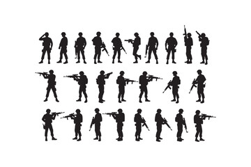 Salute Army Silhouette Bundle