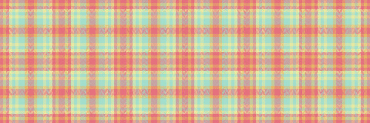 Minimalist pattern seamless background, 70s fabric textile check. Dye plaid texture tartan vector in red and light colors.