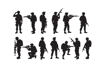 Salute Army Silhouette Bundle