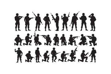 Salute Army Silhouette Bundle
