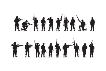 Salute Army Silhouette Bundle