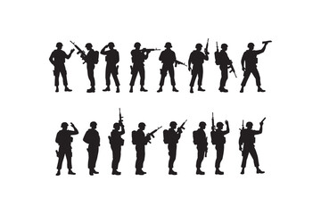 Salute Army Silhouette Bundle