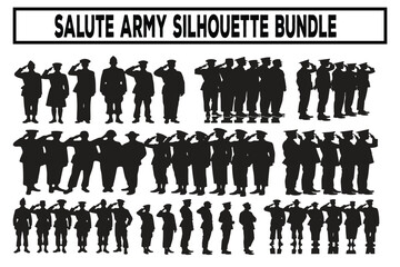 Salute Army Silhouette Bundle