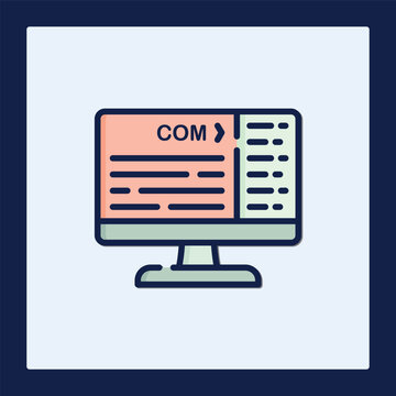 Coding Icon:  Website Development Displayed on a Monitor