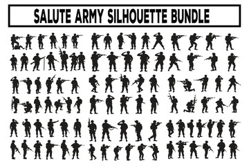Salute Army Silhouette Bundle