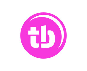 TB sport emblem or team logotype. Ball logo with a combination of Initial letter T and B for balls shop, sports company, training, club badge.