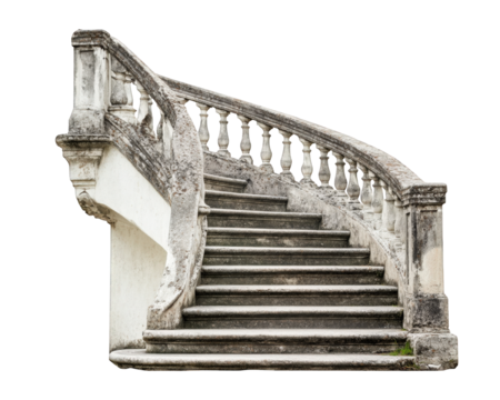 grand stone staircase leading to nowhere, showcasing intricate details and vintage design, evokes sense of mystery and nostalgia