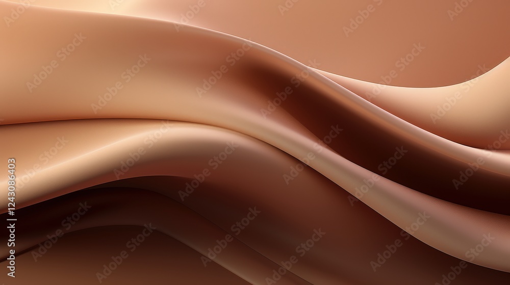 Poster abstract gentle waves of smooth fabric in soft beige and cream tones for elegant background design a