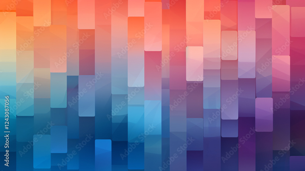 Poster gradient color rectangular flat pattern in monochrome, perfect for festive decorations, technology d