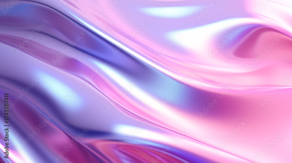 Aufkleber grainy abstract design with a gradient from holographic silver, ideal for technology banners and fes