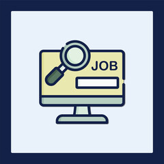 Online Job Search Opportunity Icon Graphic