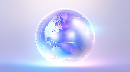 Holographic background with iridescent white, blue, and lilac, ideal for festive decoration and technology presentations.

