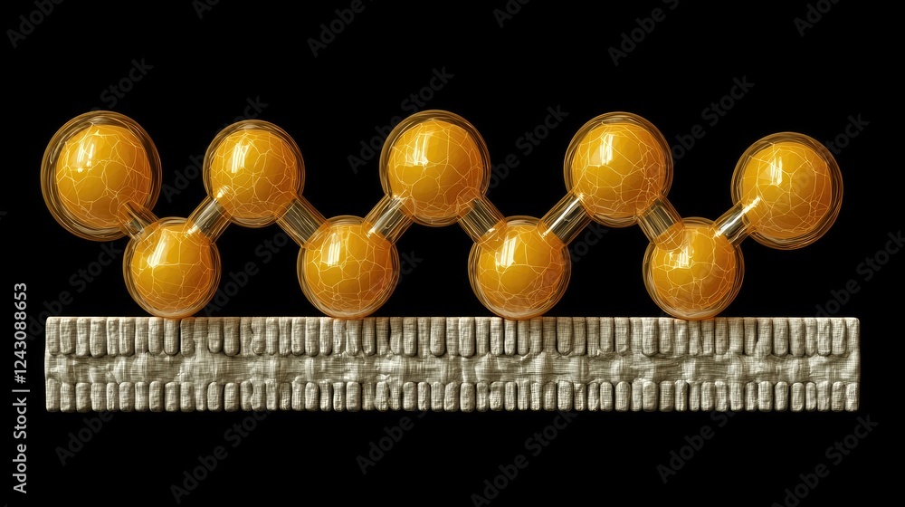 Poster abstract 3d molecular structure: a captivating visualization of atoms and bonds in science and techn