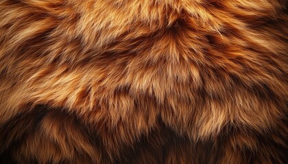 Fototapeta premium Rich Brown Fur Texture Close Up Image