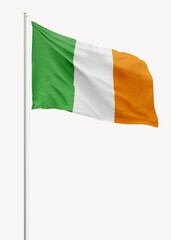 Fototapeta premium Flag of Ireland on pole