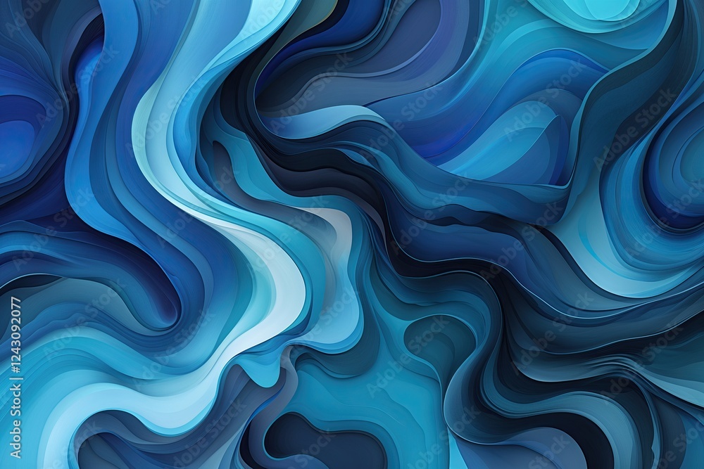 Poster dynamic gradient designs featuring rich azure and slate patterns