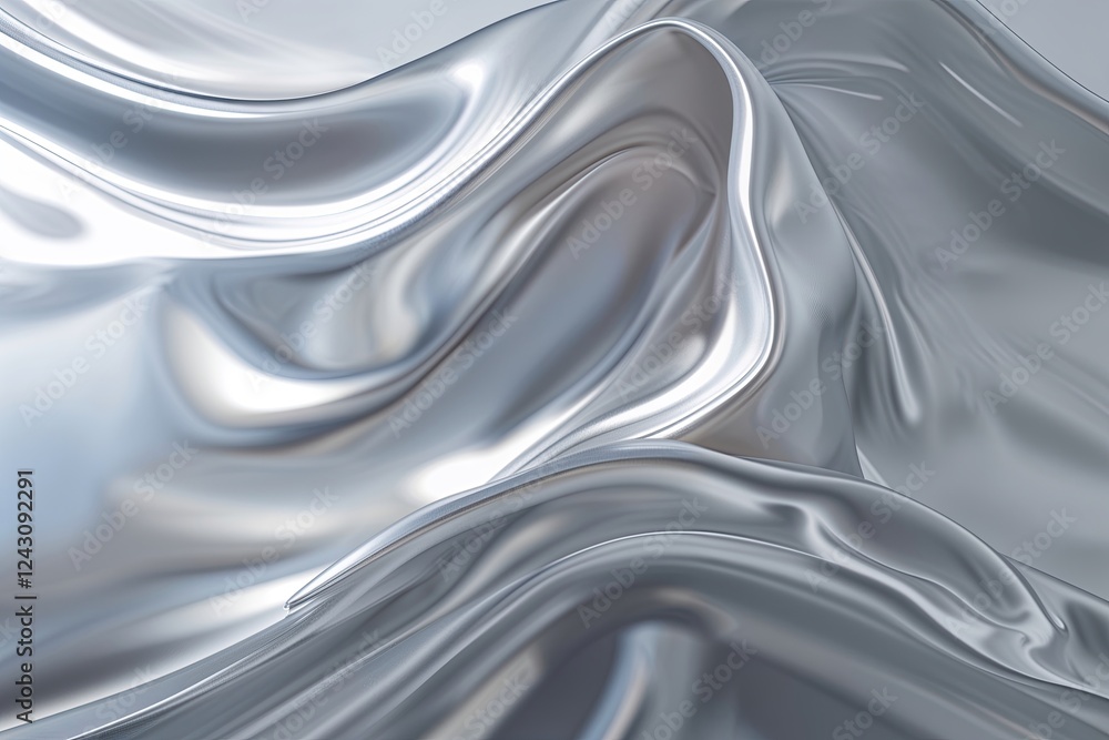 Poster radiant silver surface with soft gradient transition from top to bottom