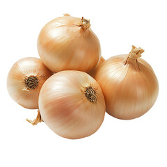 Fototapeta premium Group of onions, isolated on a transparent background