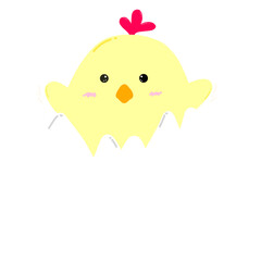 funny yellow chicken