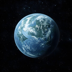 Obraz premium A Vibrant Exoplanet: Imagining New Horizons in the Universe and the Beauty of Other Life-Sustaining Worlds