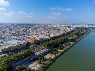 Fototapeta premium Sevilla - España Toma Aérea