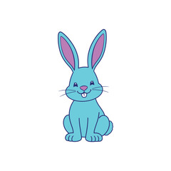 Obraz premium Adorable Baby Bunny Cartoon Illustration for Children's Products