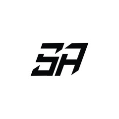 SA monogram logo design letter text name symbol monochrome logotype alphabet character simple logo
