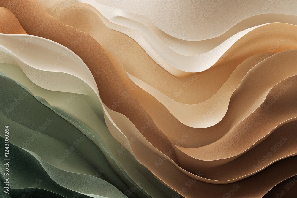 Poster natural organic gradient with calming whisper texture for elegant minimalist background design