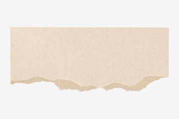 Ripped kraft paper, journal collage element