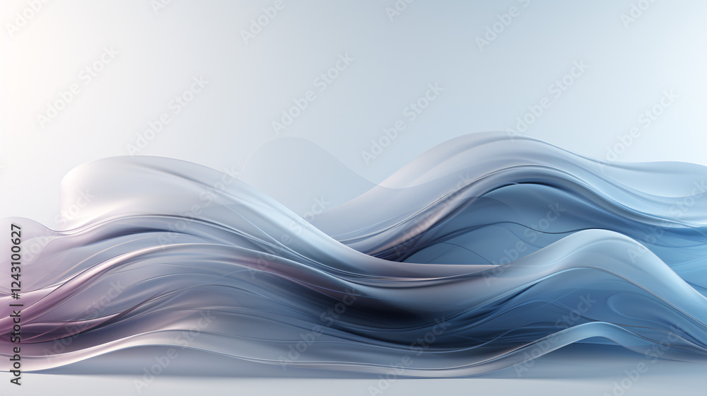 Aufkleber smooth light lines on a light grey background, ideal for a clean and modern technology backdrop.