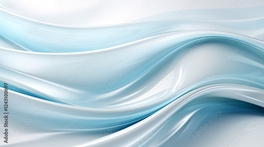 Poster smooth light lines on a light grey background, ideal for a clean and modern technology backdrop.