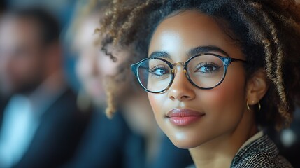 a group of people seated in what appears to be a formal or professional setting, possibly a meeting or conference