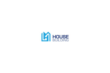 Letter H modern real estate logo 