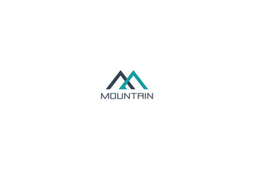 Letter M  simple modern hill logo