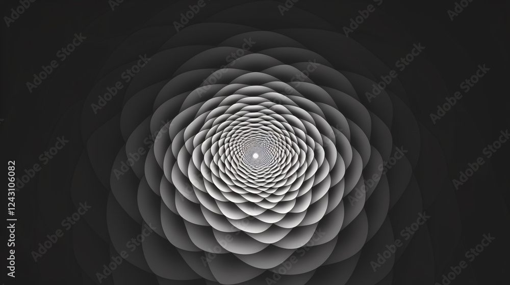 Poster a 3d render of a perfect sine wave, set against a black background for technology-themed presentatio