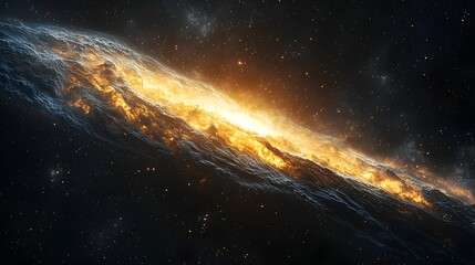 Fototapeta premium Mesmerizing Cosmic Landscape A breathtaking starry sky showcasing glowing nebulae vibrant cosmic colors and distant galaxies against a deep black background