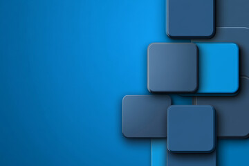 Abstract blue geometric background with squares